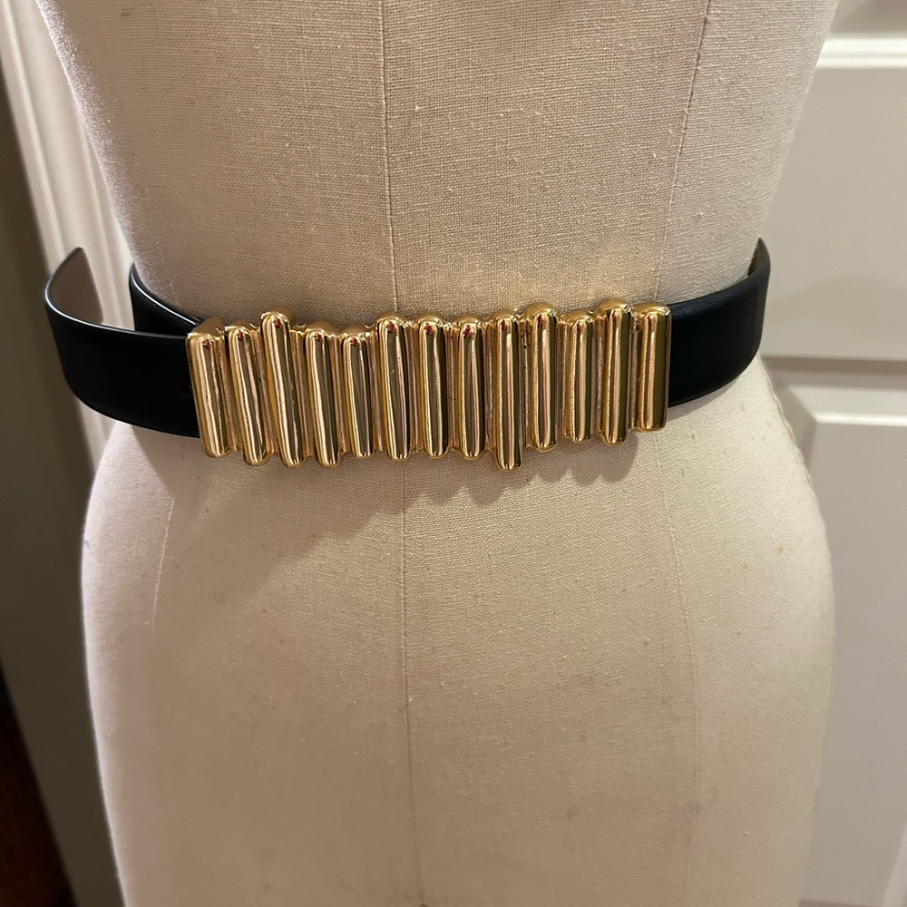 B-Low the Belt Black with gold buckle size M